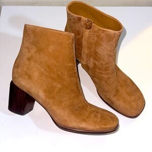 Vince Womens Maggie Zipper Square Toe Dress Ankle Boots Shoes